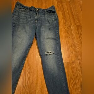 Sonoma Dark Blue Distressed Skinny Jeans